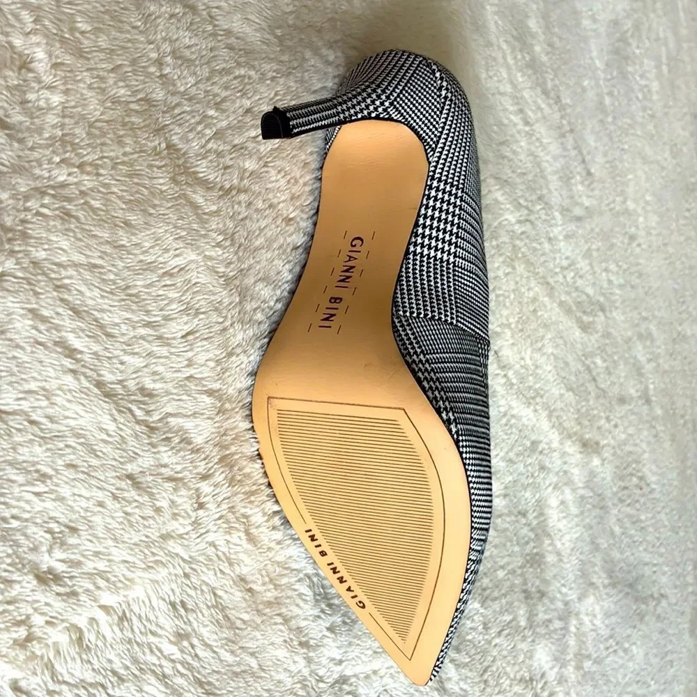 Gianni Bini Houndstooth Black and White 4 Inch Heels Women’s 7 Medium